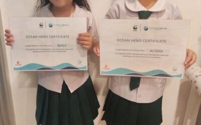 Alisha and Emily awarded Ocean Hero Certificate